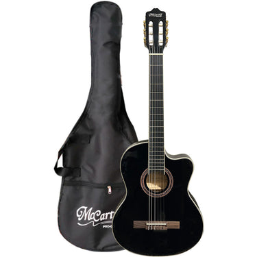 Guitarra Electroacustica Mc Cartney Negro Brillante, Qcg-10sl-ce-gbk